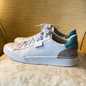 White Lace-Up Sneakers